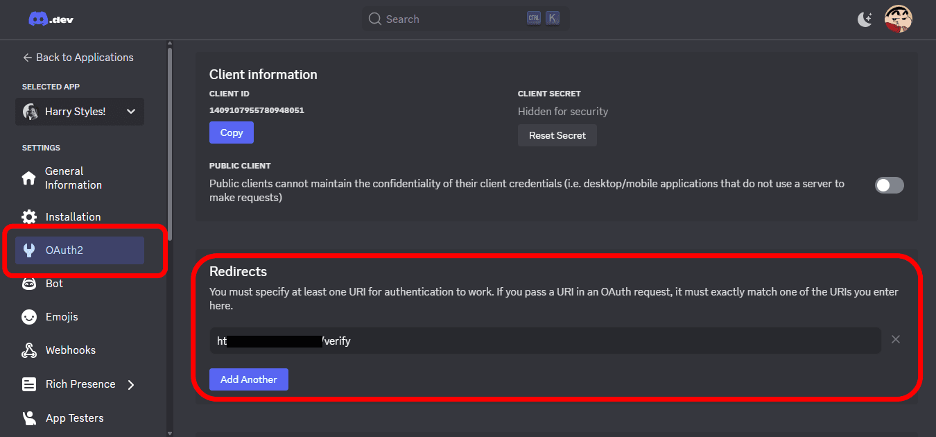 setting up, linked role